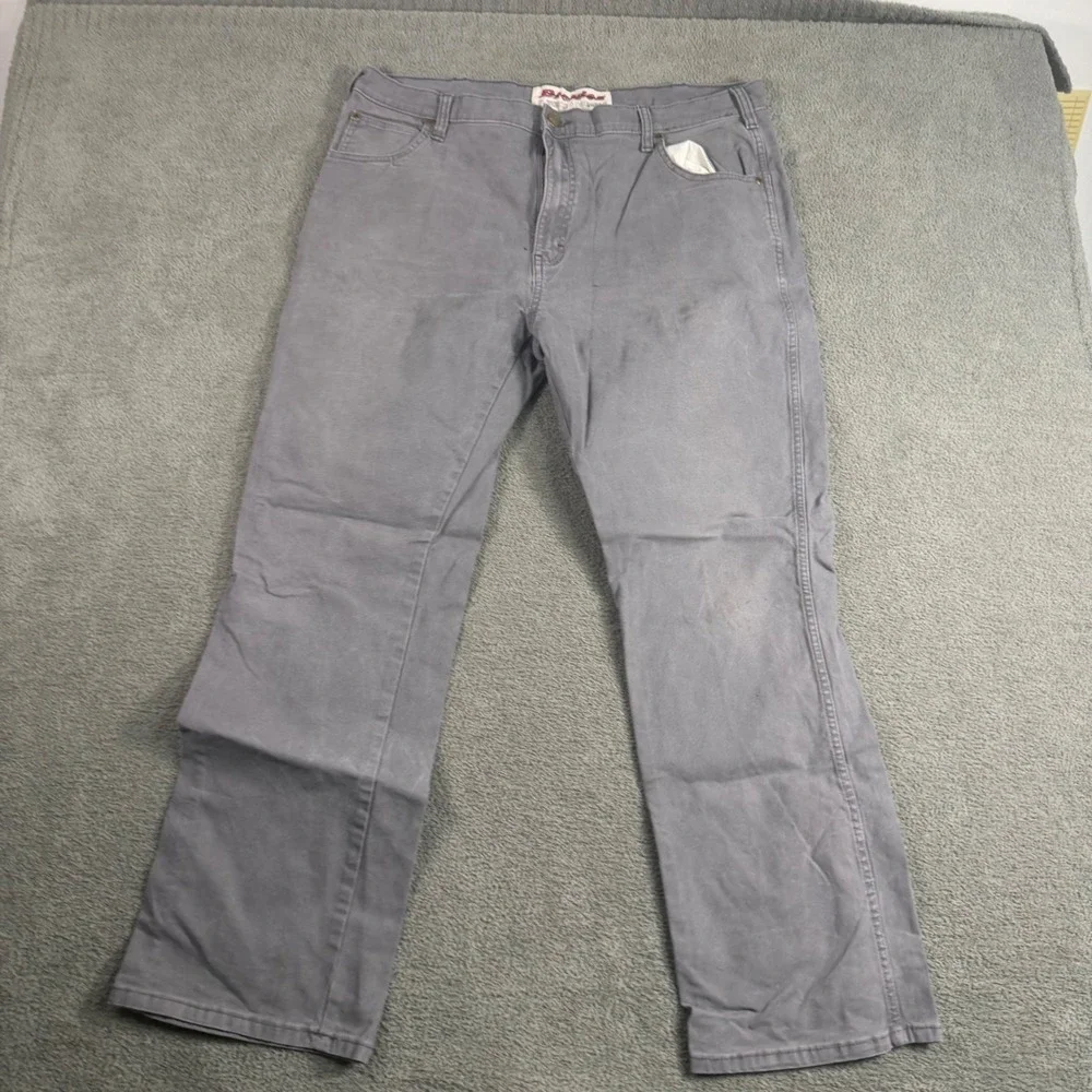 Dickies Mens Gray Carpenter Workwear Utility Pants 40x32 Stretch Cotton RN20697